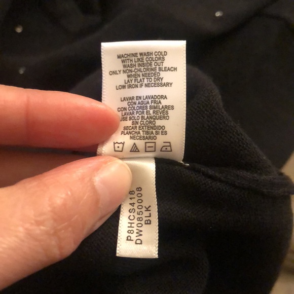 💎 NWT!! DKNY rhinestone polkadot v neck sweater - Picture 14 of 16